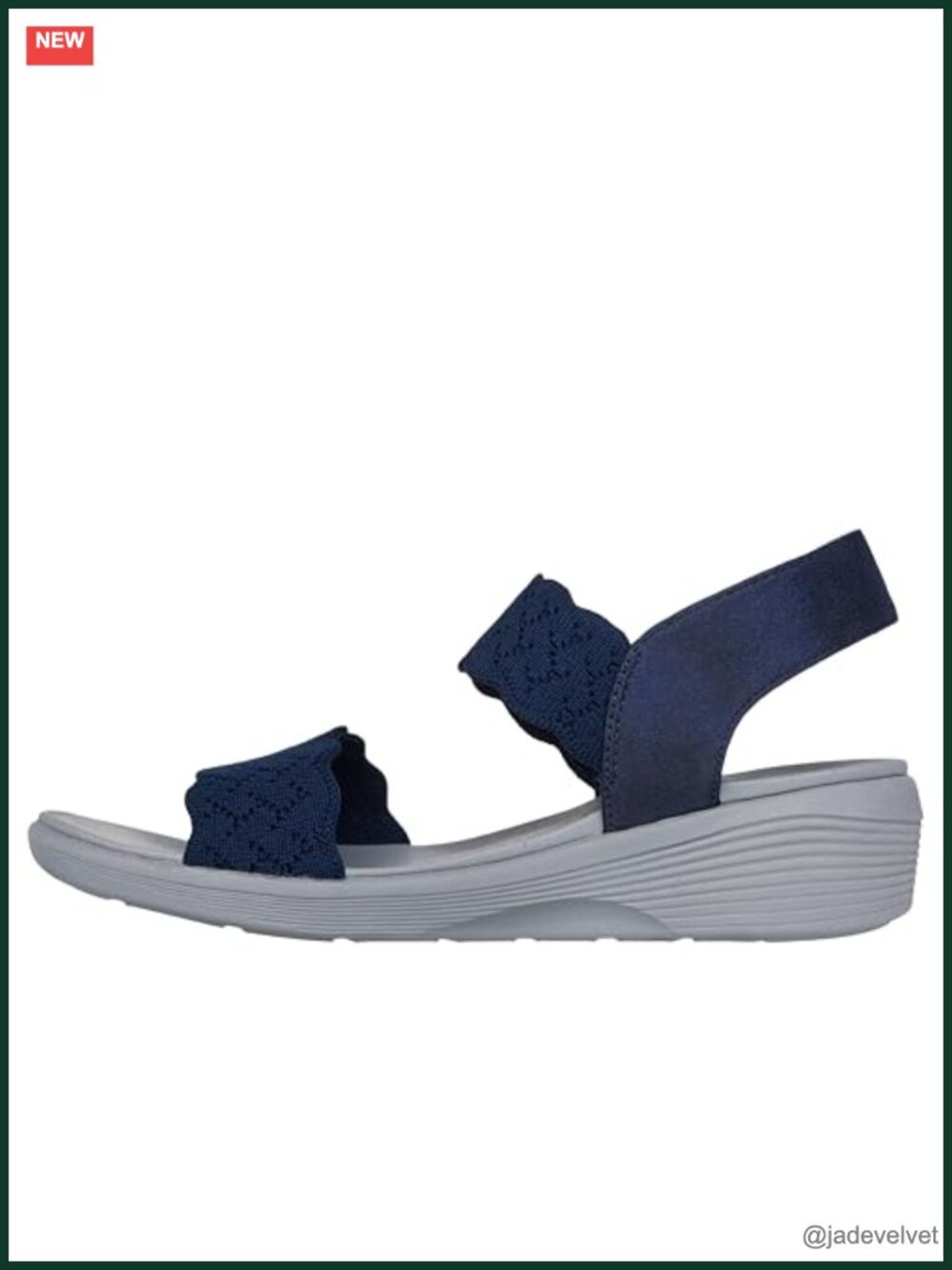 Women's Wedge Sandals With Luxe Foam Footbed, Hook & Loop Closure View 4